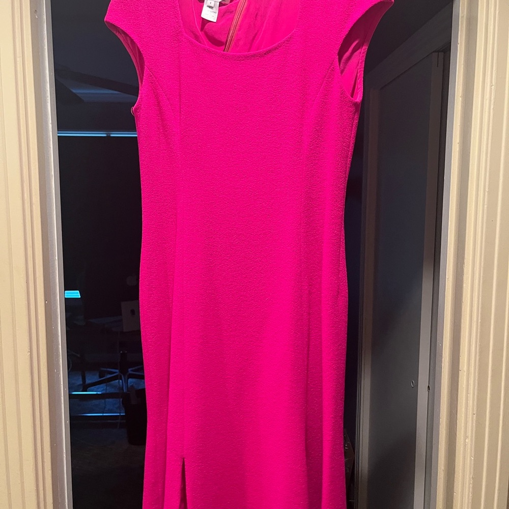 Elegant Pink Cap Sleeve Dress